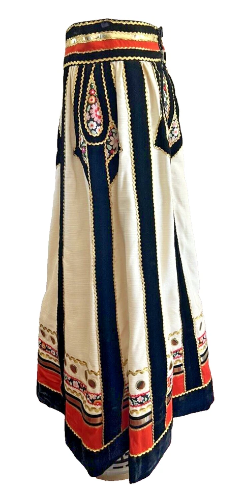 FABULOSA Falda De Diseñador De Colección - Colección Rizkallah Malcolm Starr Mar Caspio 1971 Foto 4 de 4