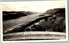 RPPC Looking East from Vista House, Columbia River Hwy OR Vintage Postcard C77