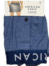 NWT AMERICAN EAGLE 4" Ultra Soft Pocket Boxer Sz XS-S-M-L-XL Blue 6