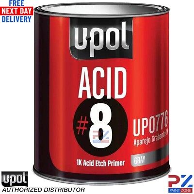 U-POL ACID 8 SELF ETCH 1K PRIMER GREY 1LTR - FREE NEXT DAY DELIVERY
