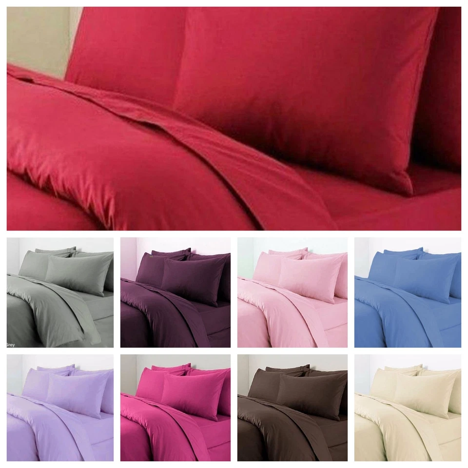 Luxury Plain Duvet/Quilt Cover Set With Pillow Cases and 100% free delivery