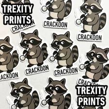 Crackoon - Raccoon Sticker