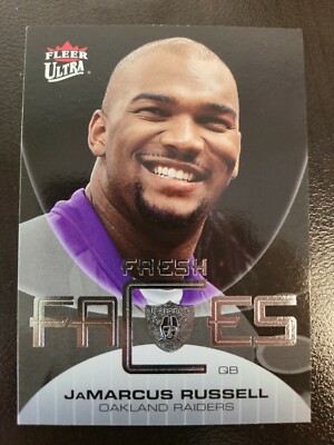 2007 Fleer Ultra JaMarcus Russell RC FRESH FACES card #FF-JR