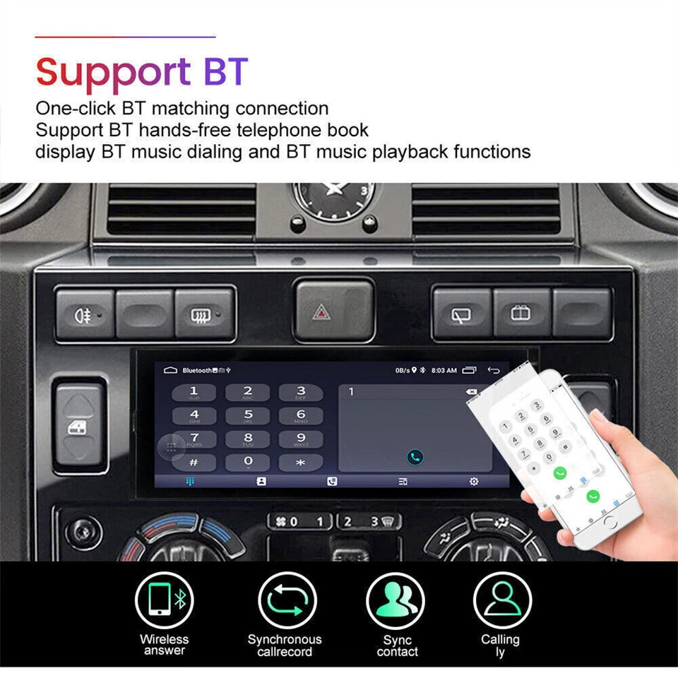 Radio estéreo para automóvil con pantalla táctil de 6,86 pulgadas GPS navegación reproductor WiFi Carplay incorporado 2+32G Foto 4 de 4