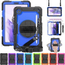 Fr Samsung Galaxy Tab A7 Lite 8.7 A8 A9 Shockproof Rugged Stand Strap Case Cover