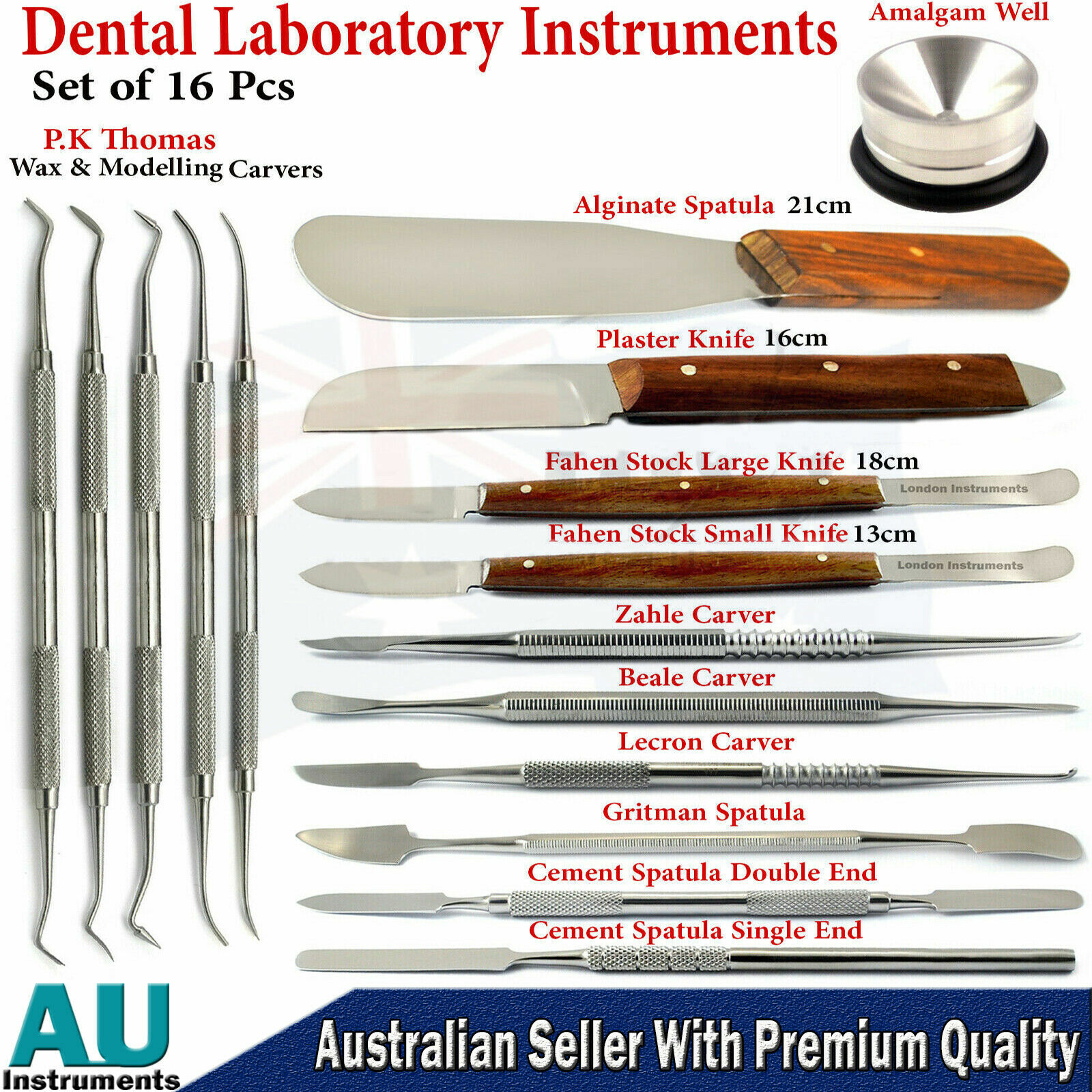 Dental Lab Technician Instruments Wax Modelling Carving Cement Mixing Spatula