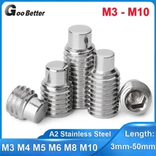 M3 M4 M5 M6 M8 M10 Socket Dog Point Grub Set Screws Hex Allen A2 Stainless Steel