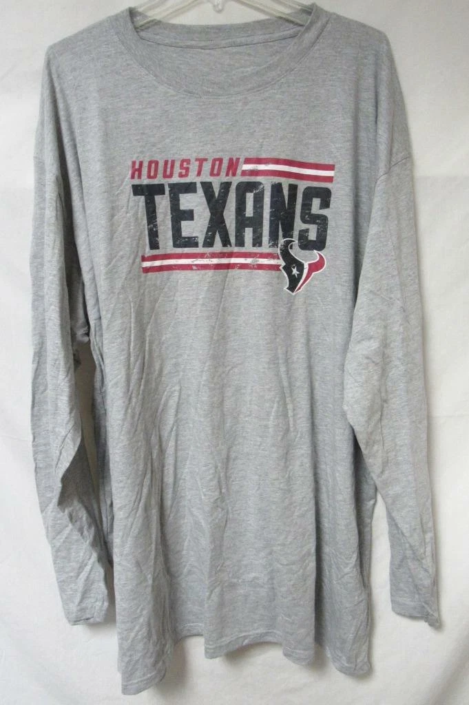 Houston Texans Mens Big Tall Size 3XLB Long Sleeve T Shirt A1