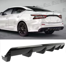 Rear Lip Bumper Diffuser Shark Fin Spoiler Kits Black For Nissan Maxima Touring
