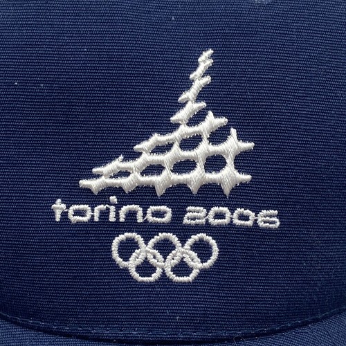 NEW 2006 Torino Olympic Cap Hat Navy Blue One Size Fits All Adjustable Asics - Picture 2 of 12