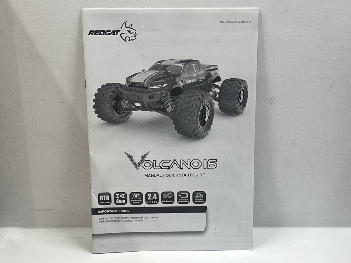 Redcat Racing Volcano-16 1/16 Scale Brushed Monster Truck Blue With Box