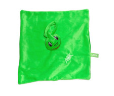 WIE NEU * AOK Jolinchen Frosch FROG grün Schmusetuch Schnuffeltuch Kuscheltuch