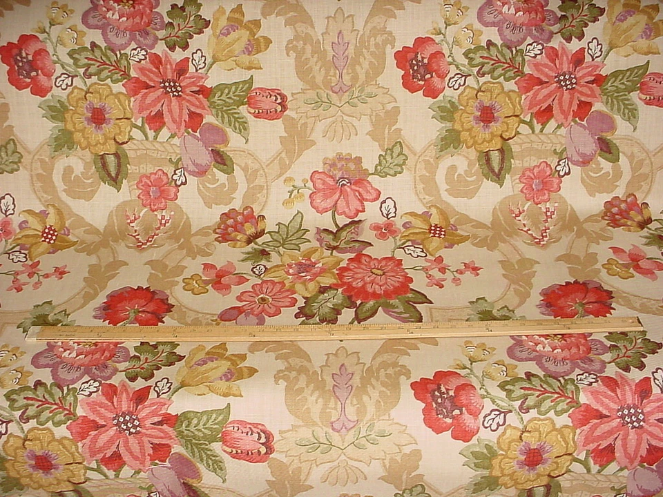 3-1/2Y Lee Jofa 2004092 Kirby Print Straw Floral Drapery Upholstery Fabric - Image 4 of 4