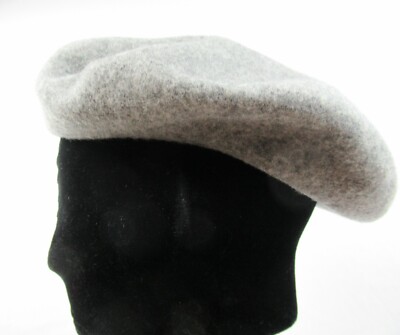 Roeckl Classic Wool Beret Hat Grey Size 58