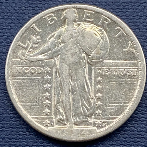 1924 D Standing Liberty Quarter 25c Better Grade Cleaned #54587