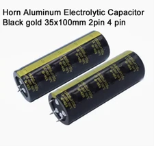100v 15000uf Horn Aluminum Electrolytic Capacitor Black gold 35x100mm 2pin 4 pin