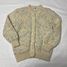 Vintage Aierluoman Mohair Knit Cardigan Sweater Rockabilly 60s Wool Grunge 50s