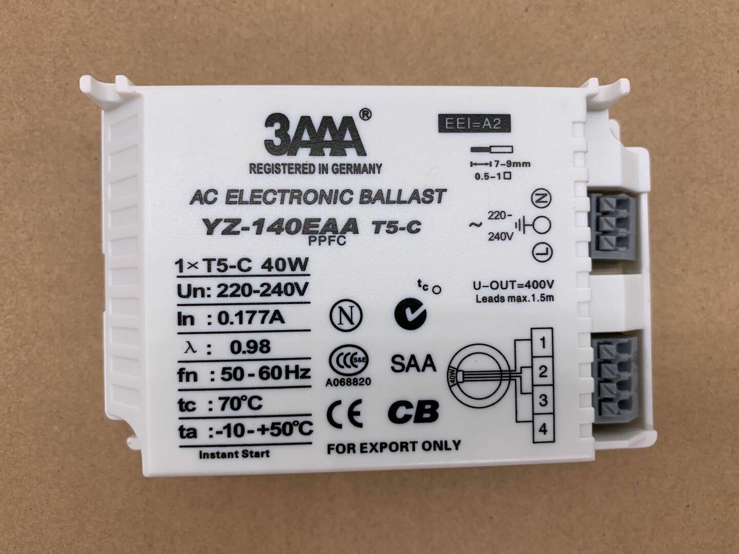 Ballast électronique YZ-140EAA T5-C 40W 220-240V - Pour Lampe Annulaire, Démarrage Instantané