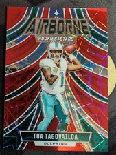 2024 Rookies & Stars Airborne Red Longevity Laser Prizm Tua Tagovailoa Dolphins