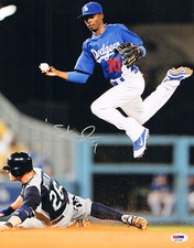 DEE GORDON SIGNED AUTO'D 11X14 PHOTO POSTER PSA/DNA LOS ANGELES DODGERS MARLINS