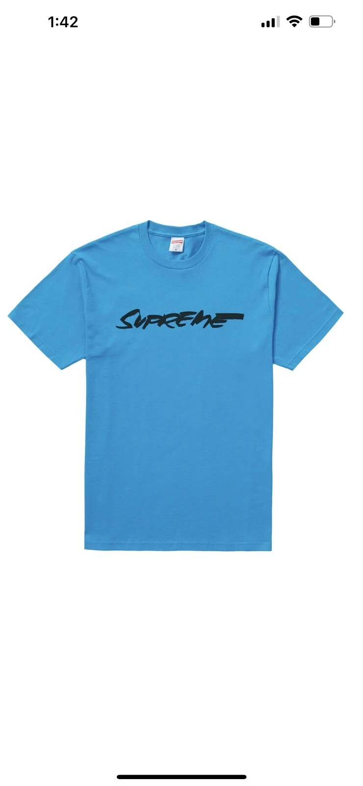Tee shirt logo Supreme Futura bleu vif taille PETIT FW20 flambant neuf