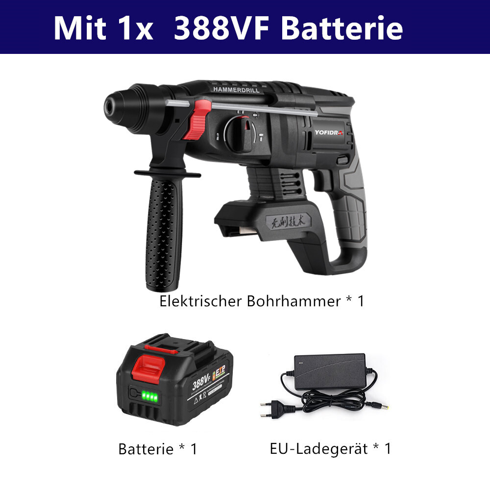 Bohrhammer-Adapter Set – Mit Schlagbohrern, Vierkantaufnahme, Für SDS-Plus – Robust & Einfach Zu Wechseln – Für Beton