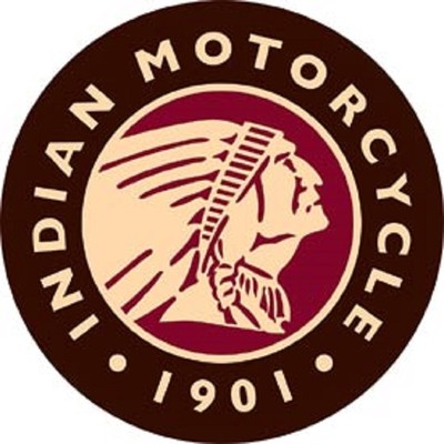 INDIAN MOTORCYCLES LOGO ROUND ALUMINUM SIGN