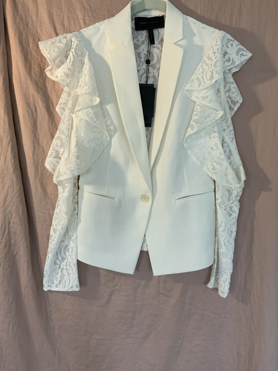 Bcbg white best sale jacket