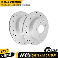 For Nissan Rogue 2003-2021 350Z Juke X-Trail G35 Rear Drilled Disc Brake Rotors