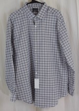 Van Heusen Mens Slim Fit Stretch Fabric Long Sleeve Dress Shirt Blue Size 2XL