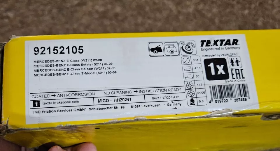 Disco de freno Textar 92183505 2x Foto 3 de 4