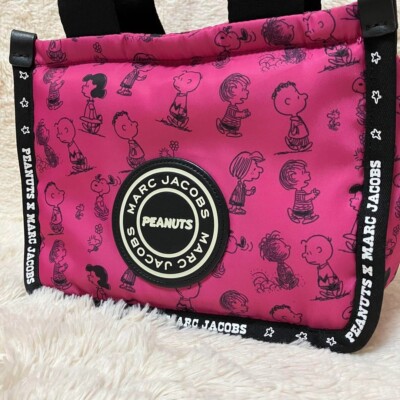 Marc Jacobs Peanuts Snoopy Nylon Handbag Pink used from