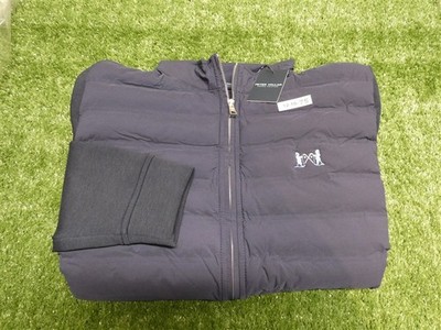 Peter Millar Mens Winsome Hybrid Cardigan Jacket NGLA Logo Navy Blue Medium