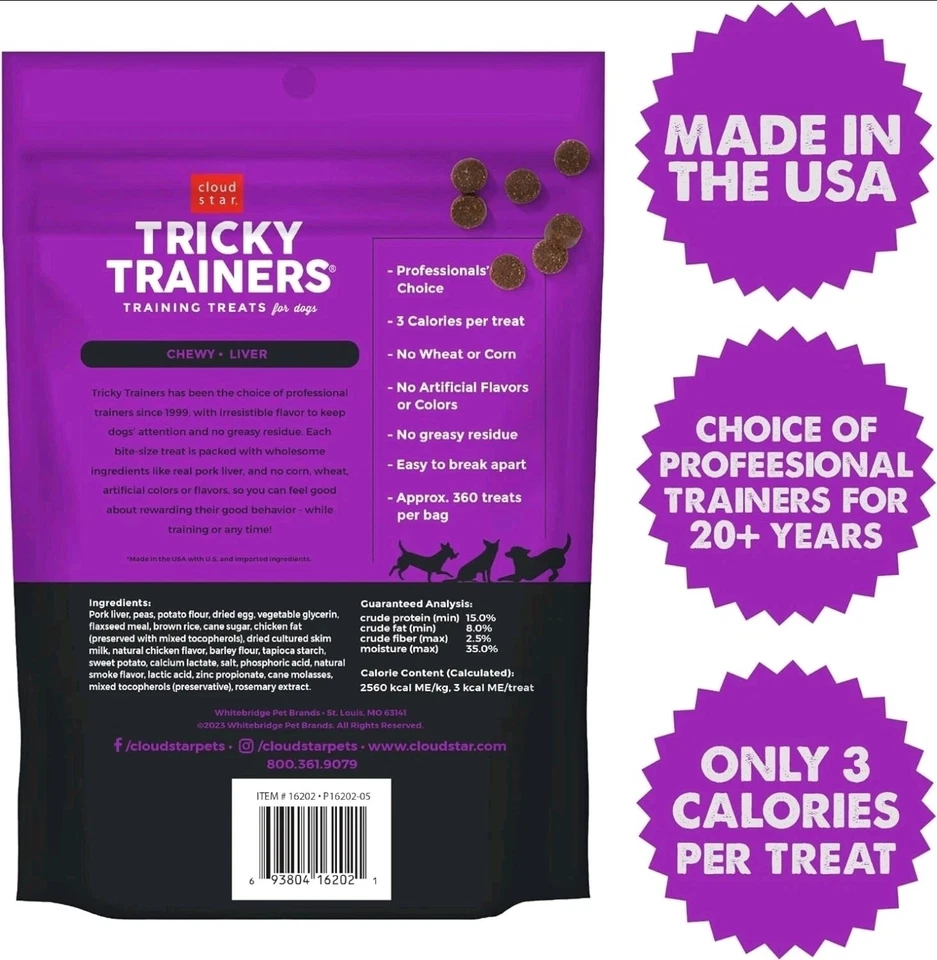 Tricky Trainers Chicken Liver Dog Training Treats 14 Ounce Soft Chewy Rewards - Image 3 of 4