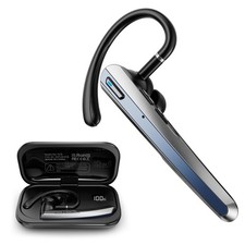 Bluetooth Headset with Microphone, Wireless Earpiece with Charging Case Black