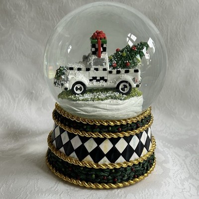 Mackenzie Childs Musical FARMHOUSE SPECIAL DELIVERY Truck SNOW GLOBE New m26-5