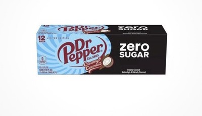Limited Edition Dr. Pepper Creamy Coconut Zero Sugar 12-Pack cans NEW FULL CASE
