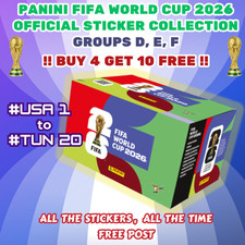 PANINI FIFA WORLD CUP 2026 STICKERS - Groups D, E, F - BUY 4, GET 10 FREE
