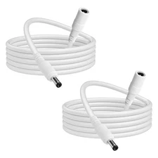 12V DC Power Extension Cable 4 Feet 2-Pack, 5.5 mm x 2.1 mm 5521 Male to Fema...
