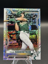 Topps 2021 Tyler Soderstrom Shimmer Refractor Bowman Prospects BCP-217 Athletics