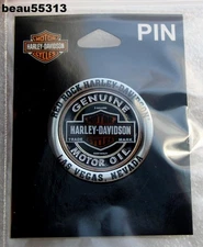 ⭐RED ROCK LAS VEGAS NEVADA HARLEY DAVIDSON DEALER MOTOR OIL JACKET VEST PIN