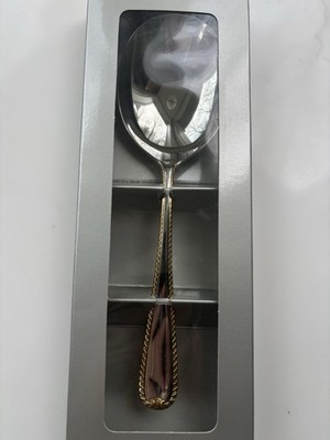 Gorham stainless - GOLDEN RIBBON EDGE - casserole spoon NEW