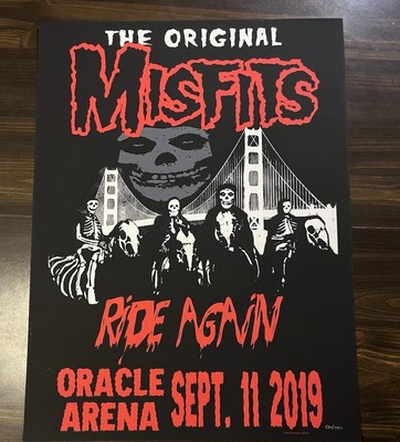 Original Misfits poster Oracle Arena 9-11 danzig samhain