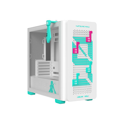 ASUS A23 Hatsune Miku Edition ATX Gaming PC Gehäuse (Front-I/O USB Type-C, Weiß)