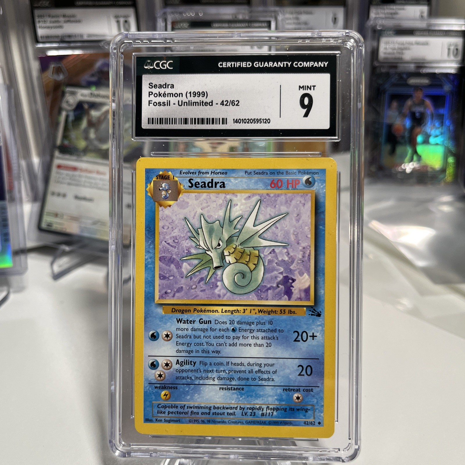 (CGC 9) Seadra - 1999 42/62 Fossil - Unlimited