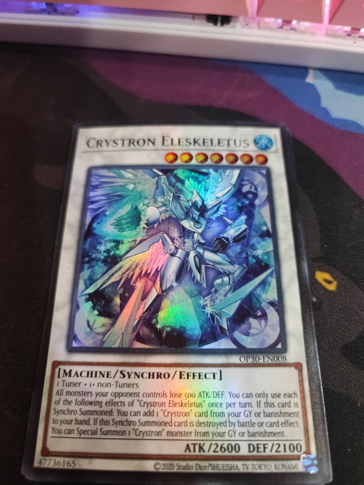 Crystron Eleskeletus OP30-EN008 (YuGiOh Tournament Pack 30) — is it worth grading?
