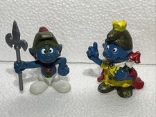 Figura Emperador Pitufo 1978 Castillo Guardia Peyo PVC Rey Tirano Corona GZeus Juego Doble