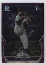 2023 Bowman Draft Chrome Fuchsia Lunar Refractor /199 Isaiah Coupet #BDC-37 fm0