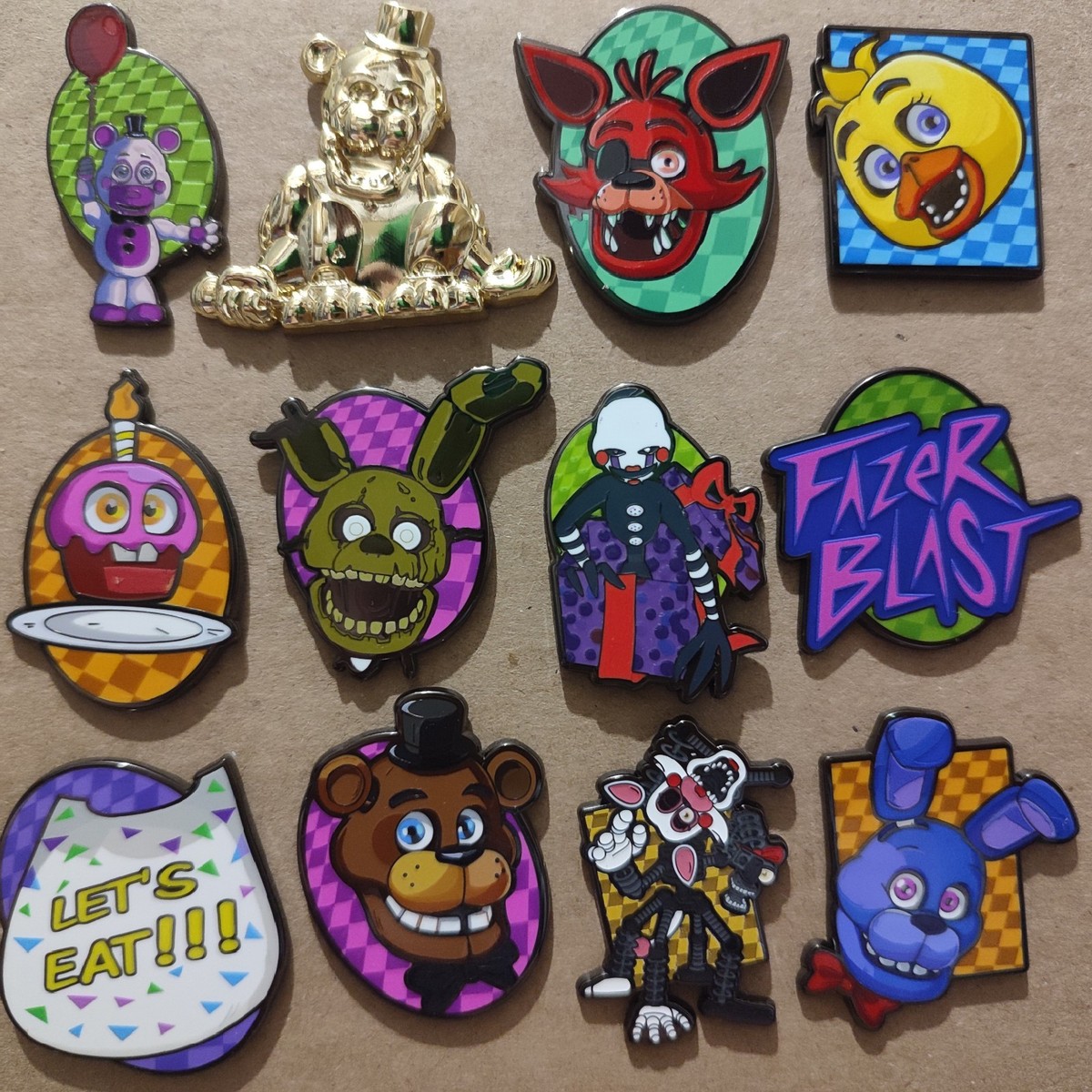 Five Nights At Freddy's Mystery Enamel Pin Badge Series Full Set