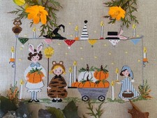 The Autumn Fall Lilli Violette Cross Stitch Pattern Sampler K&uuml;rbis Sammlung